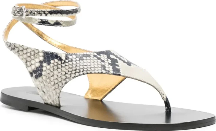 Amalfi snakeskin-effect sandals - Image 2
