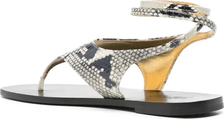 Amalfi snakeskin-effect sandals - Image 3