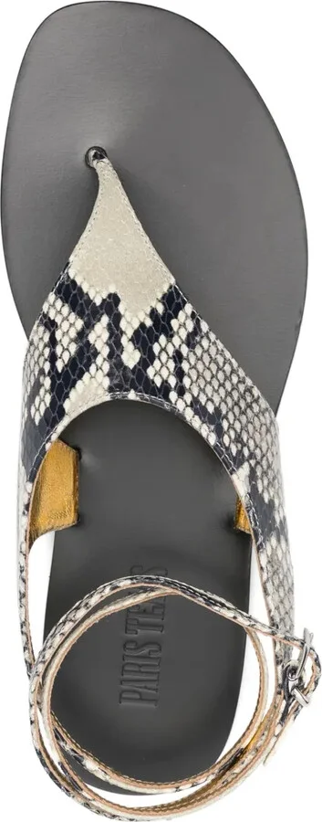 Amalfi snakeskin-effect sandals - Image 4