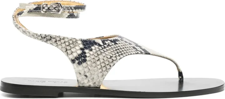 Amalfi snakeskin-effect sandals