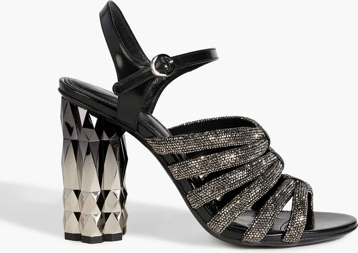 Amalia 105 crystal-embellished leather sandals