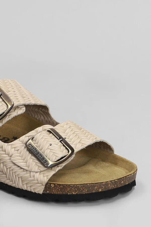 Amalia Flats In Beige Leather - Image 5