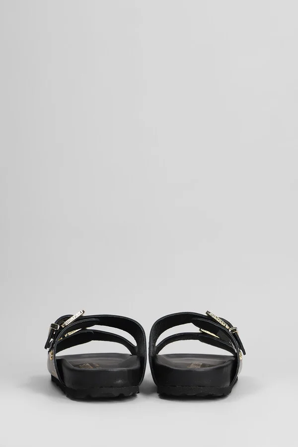 Amalia Flats In Black Leather - Image 4