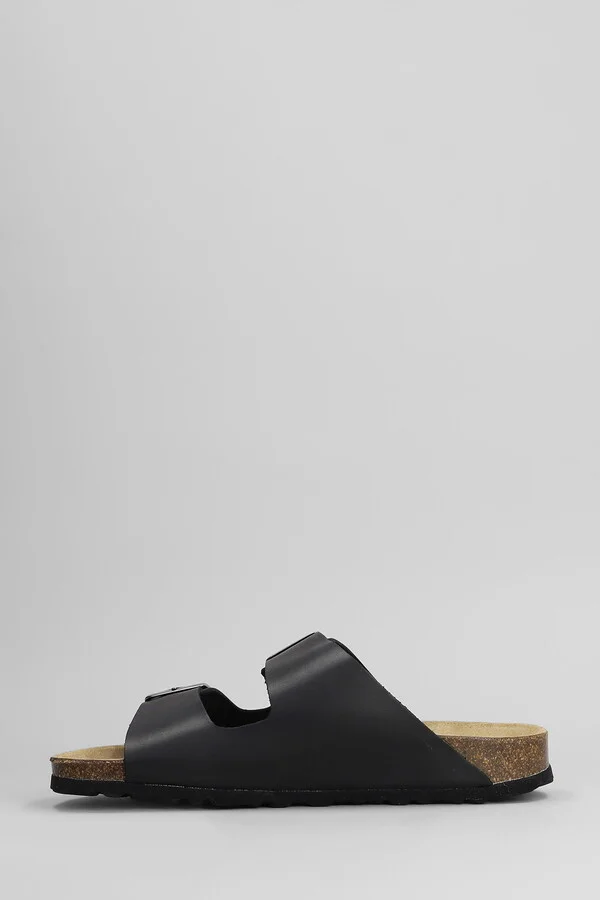 Amalia Flats In Black Leather - Image 3