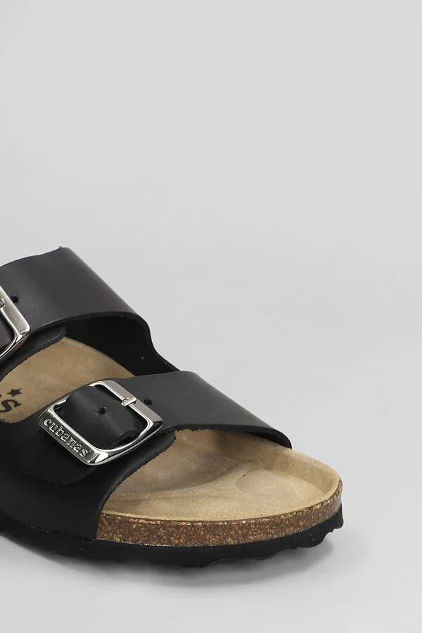 Amalia Flats In Black Leather - Image 5