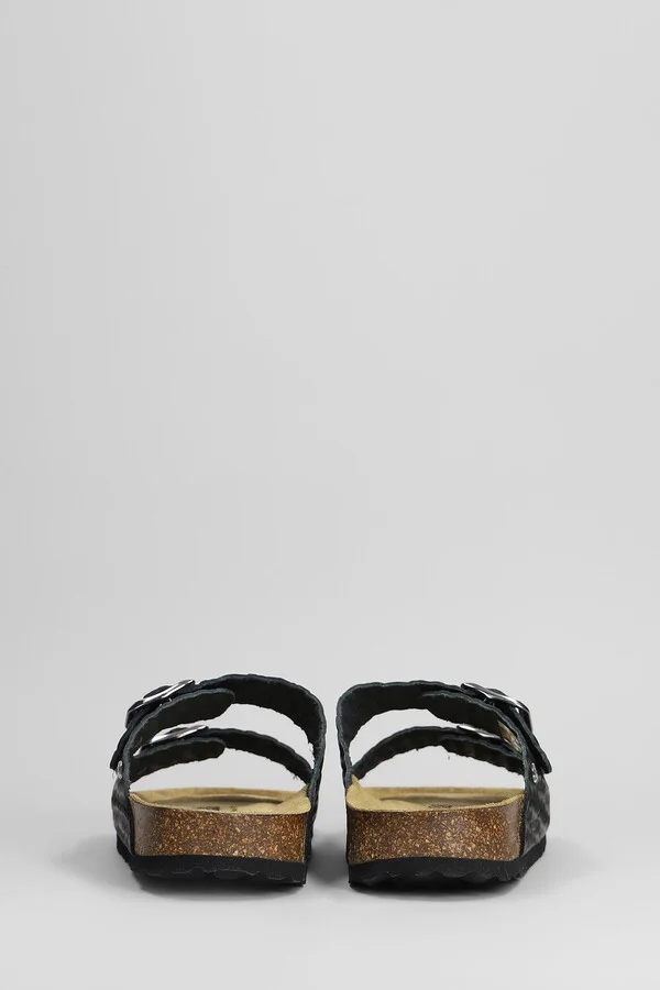 Amalia Flats In Black Leather - Image 4