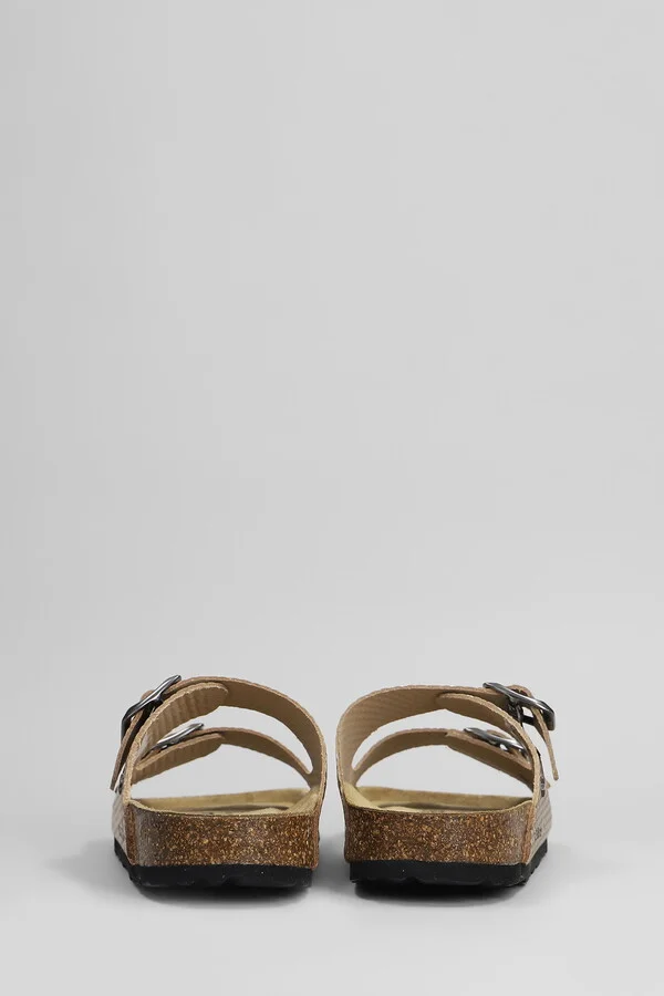 Amalia Flats In Gold Leather - Image 4
