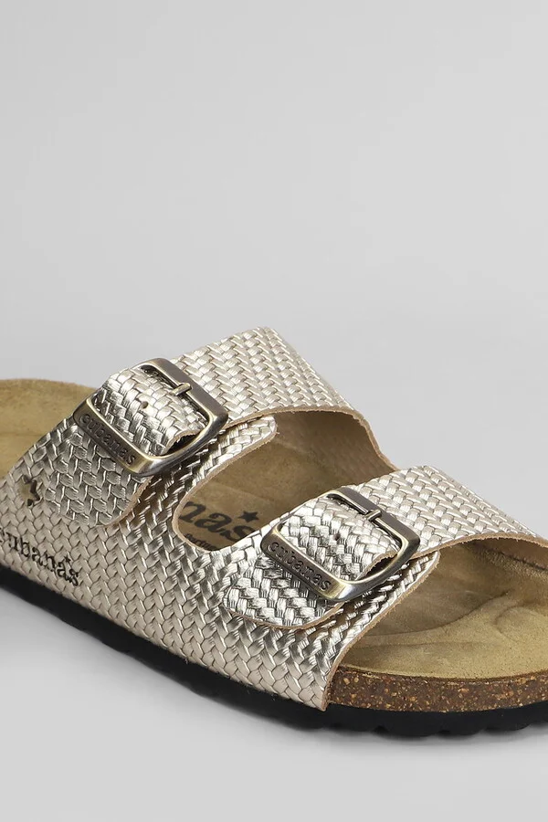 Amalia Flats In Gold Leather - Image 5