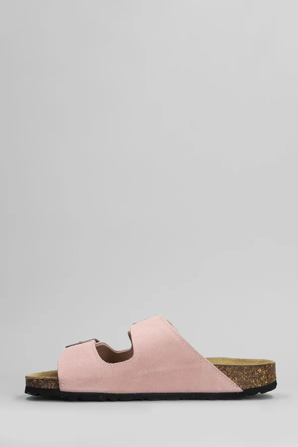 Amalia Flats In Rose-pink Suede - Image 3