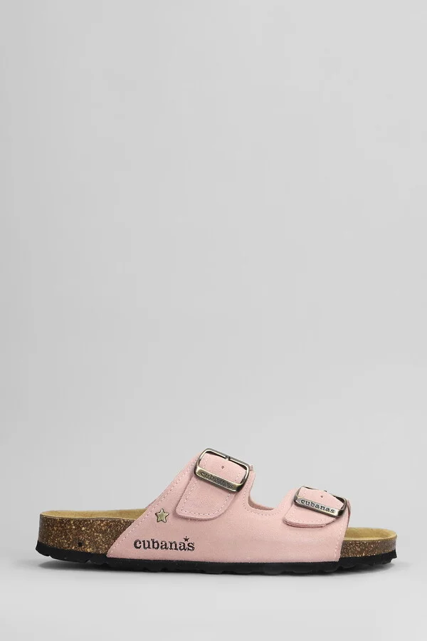 Amalia Flats In Rose-pink Suede