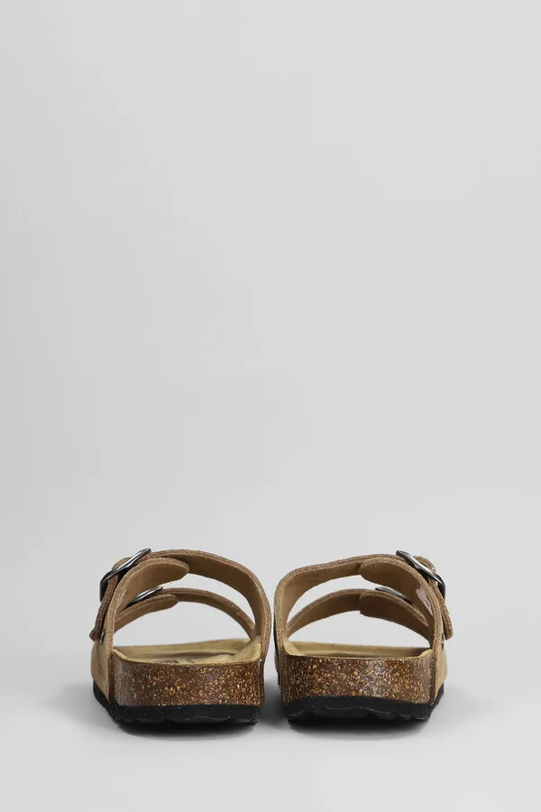 Amalia Flats In Taupe Suede - Image 4