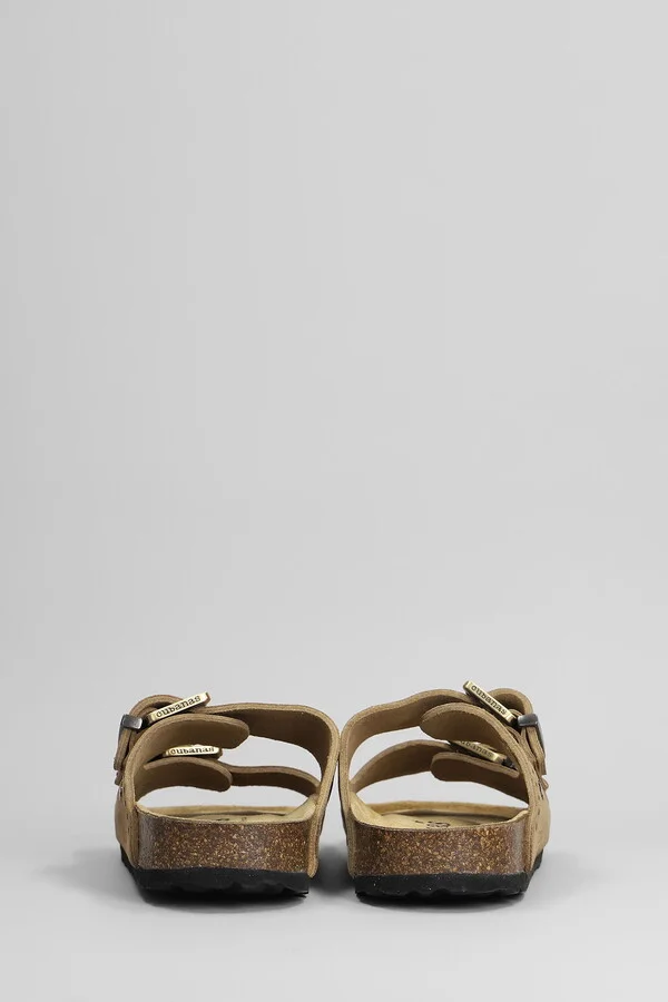 Amalia Flats In Taupe Suede - Image 4