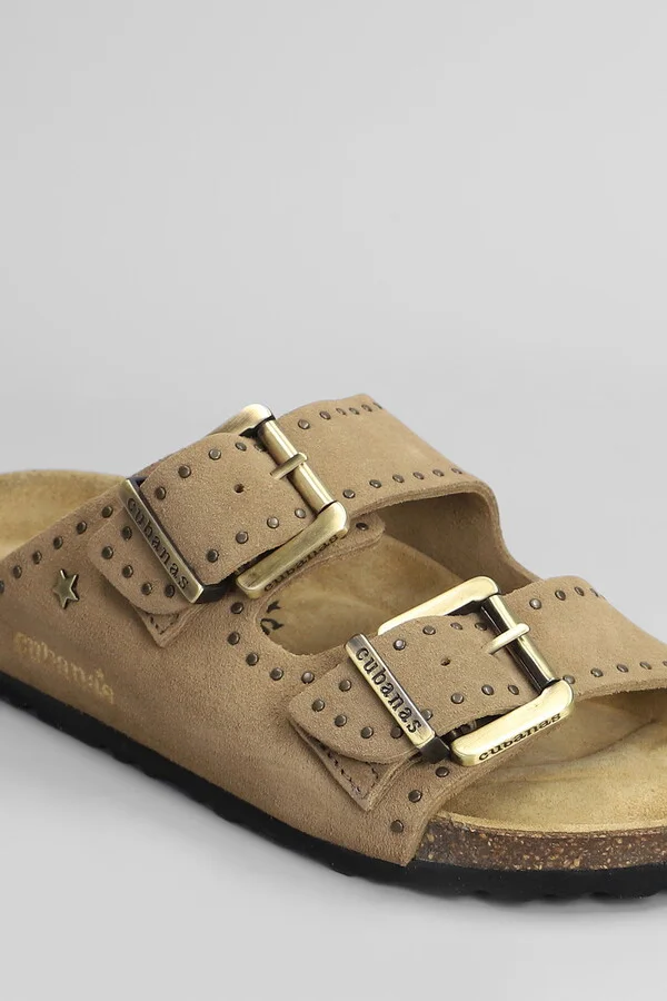 Amalia Flats In Taupe Suede - Image 5