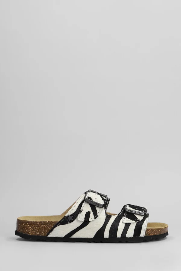 Amalia Flats In White Pony Skin