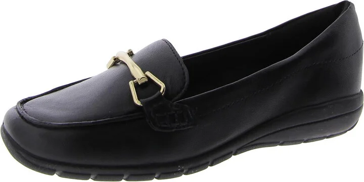 Amalie Womens Leather Square Toe Loafers