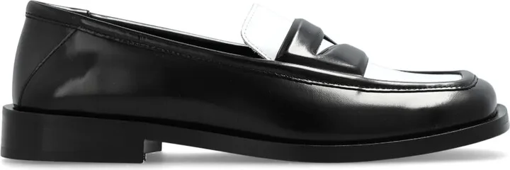 Amanda two-tone leather loafers