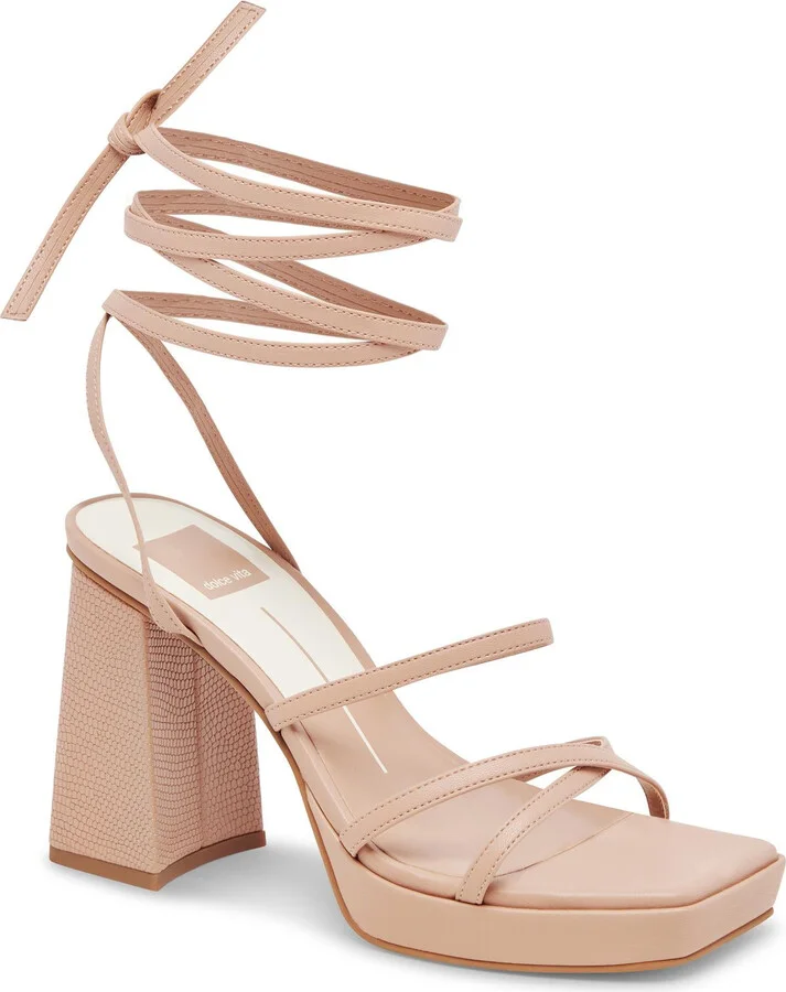 AMANDA Womens Faux Leather Strappy Platform Sandals