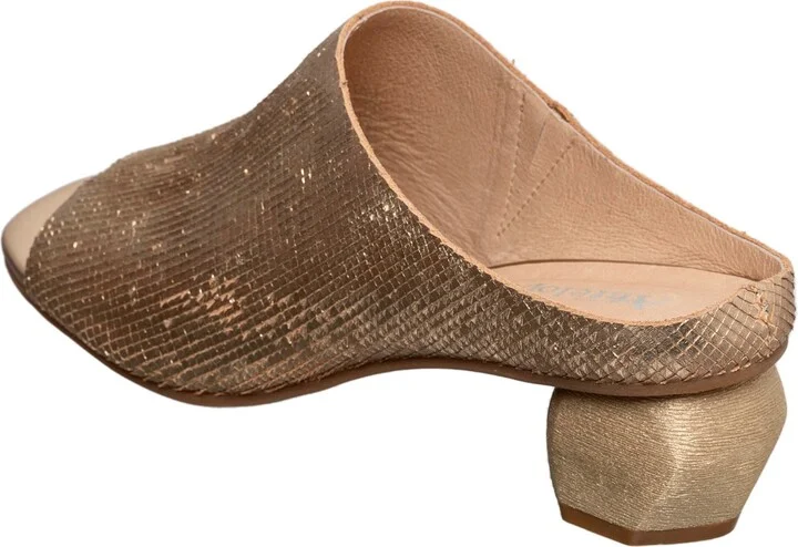 Amara Metallic Leather Kitten Heel Sandal - Image 2