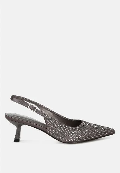 Amashi Rhinestones Embellished Slingback Sandals Women - Image 2