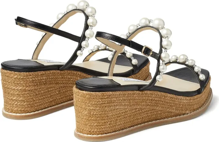 Amatuus pearl-embellished 60mm wedge espadrilles - Image 3