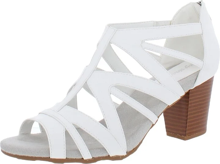Amaze Womens Faux Leather Open Toe Sandals Shoes