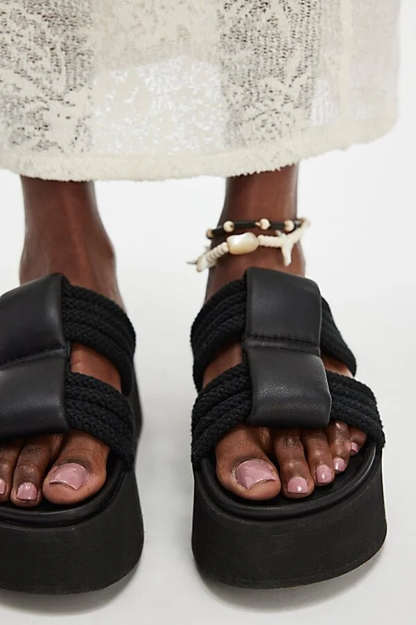 Amber Cord Flatform Sandals - Image 2