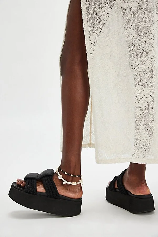 Amber Cord Flatform Sandals - Image 3