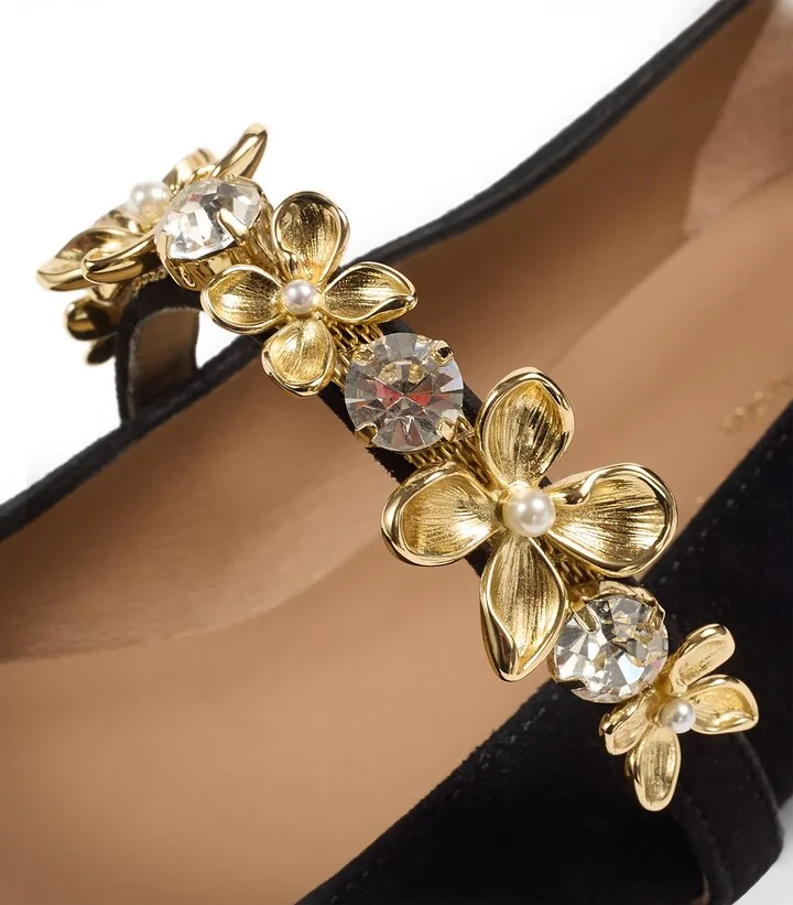 Amber Flower Trim Mary Jane Flat - Image 3