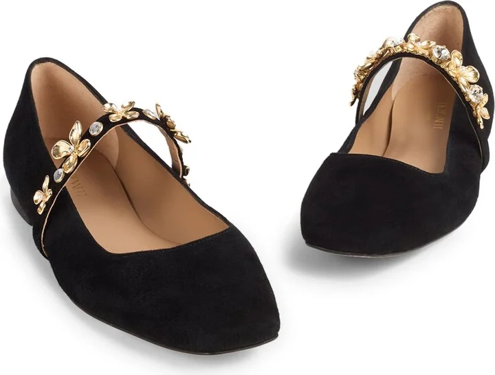 Amber Flower Trim Mary Jane Flat - Image 4