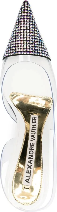 Amber Ghost 100mm crystal-embellished stiletto pumps - Image 4