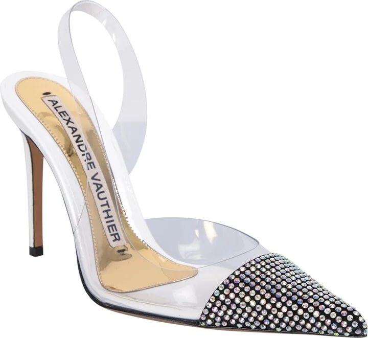 Amber Ghost Crystal Sling- Back Transparent Sandals - Image 2