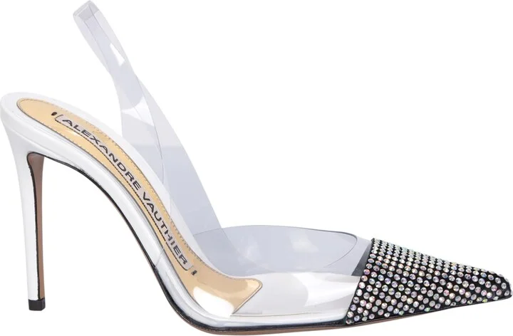 Amber Ghost Crystal Sling- Back Transparent Sandals