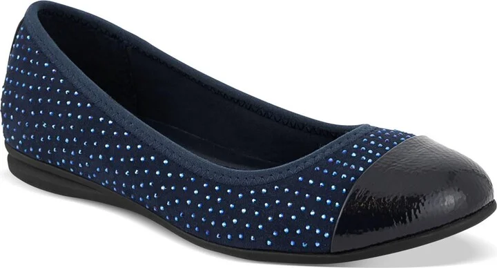 Ambree Womens Rhinestone Toe Cap Slip On Shoes