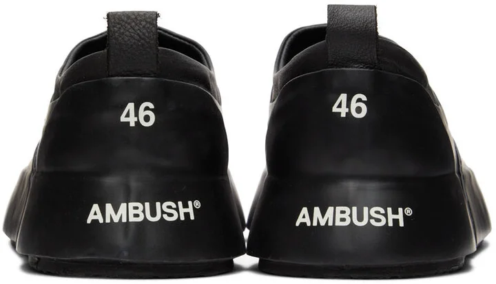 AMBUSH Black Mix Low Sneakers - Image 2