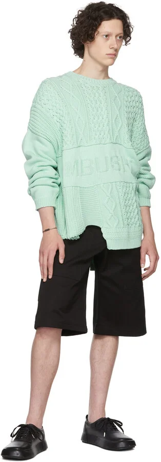 AMBUSH Black Mix Low Sneakers - Image 5