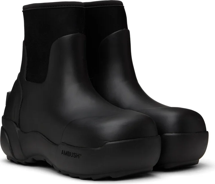 AMBUSH Black Rubber Boots - Image 4