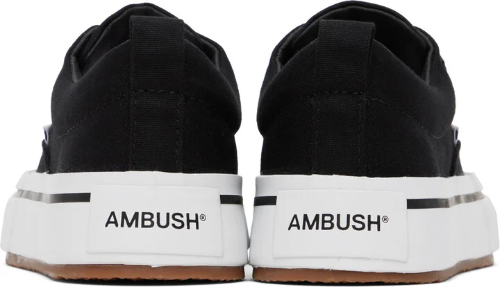 AMBUSH Black Vulcanized Lace Up Sneakers - Image 2