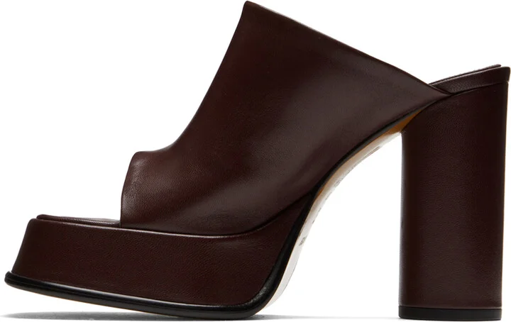 AMBUSH Brown Platform Mules - Image 3