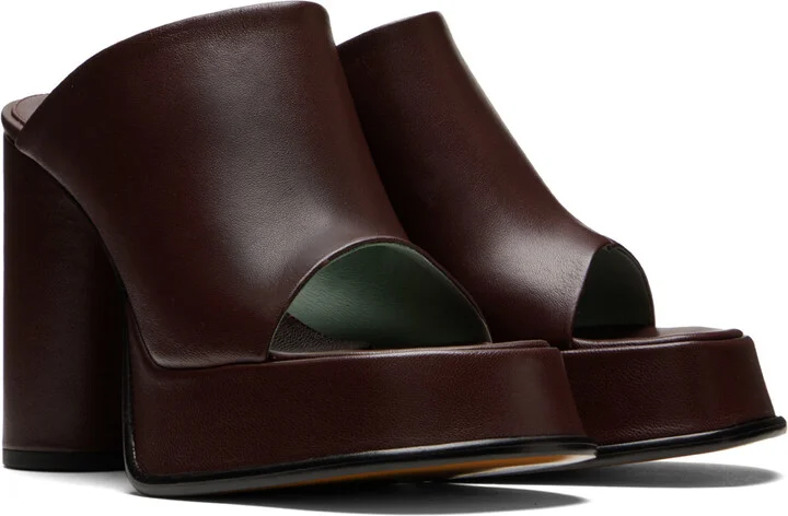 AMBUSH Brown Platform Mules - Image 4