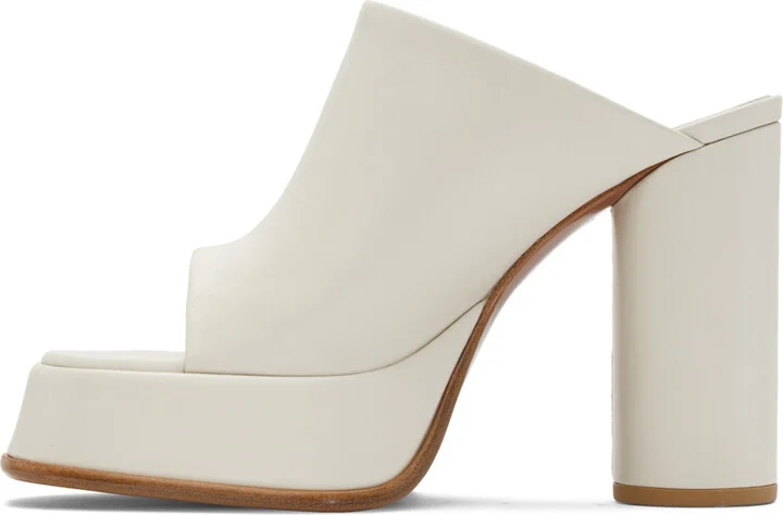 AMBUSH White Platform Mules - Image 3