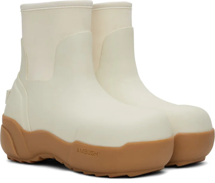 AMBUSH White Rubber Boots - Image 4