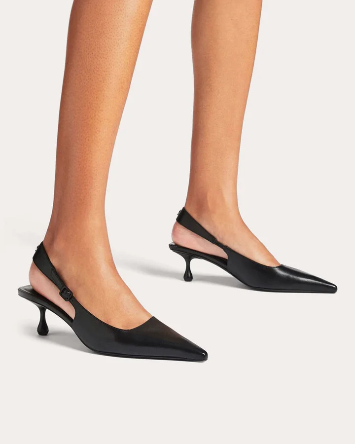 Amel 50 Leather Slingback Pump - Image 3