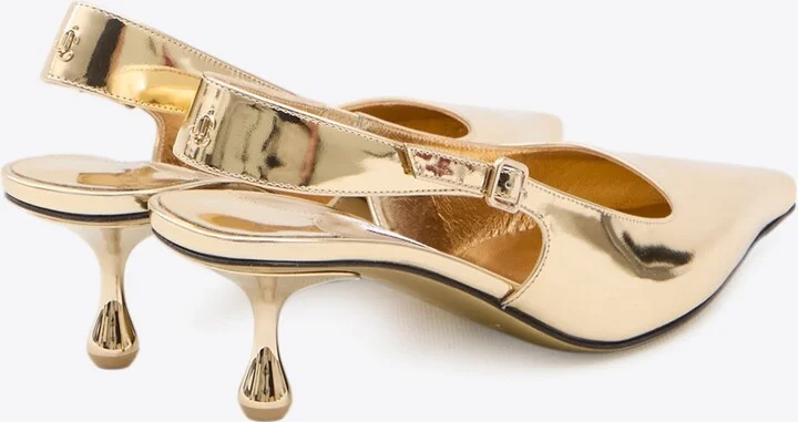 Amel 50 Metallic Leather Slingback Pumps - Image 2