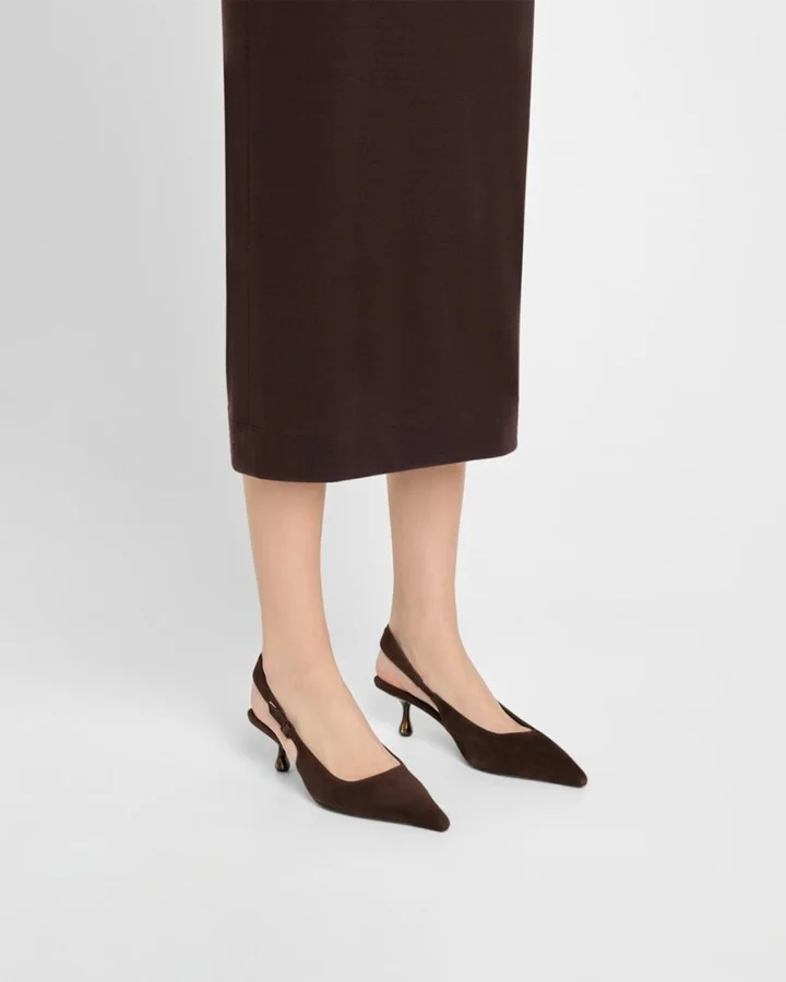 Amel 50 Suede Slingback Pumps - Image 5