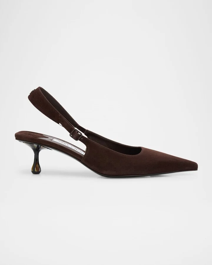 Amel 50 Suede Slingback Pumps