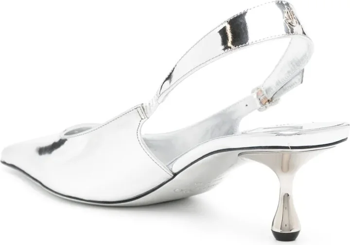 Amel 50mm metallic-leather pumps - Image 3