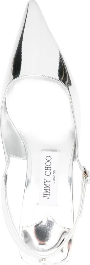 Amel 50mm metallic-leather pumps - Image 4