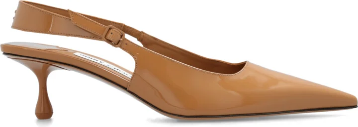 ‘Amel’ Patent Pumps, , - Beige