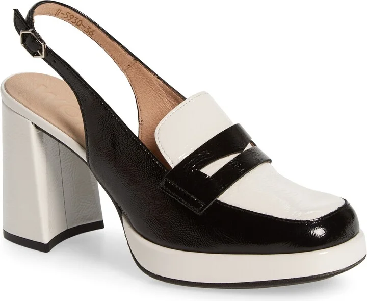 Amelia Block Heel Leather Pump
