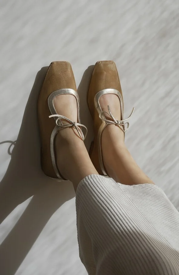 Amelia Clear Mesh Ballet Flat - Image 4